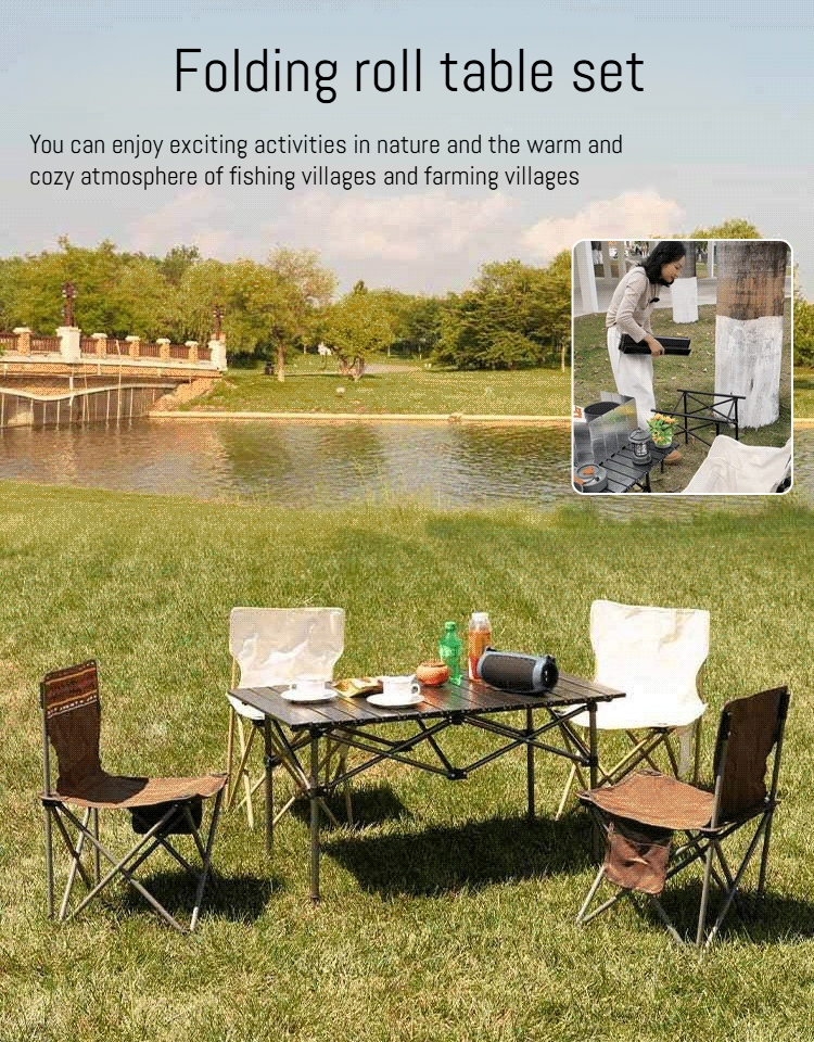 Outdoor Foldable Roll Table