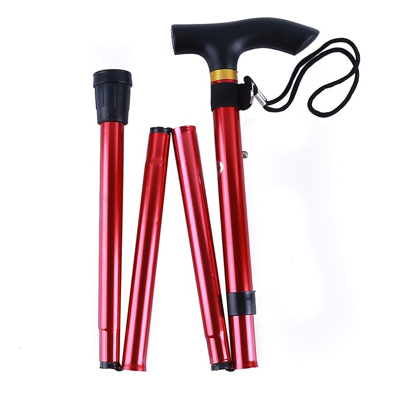 GKTK-Aluminum alloy adjustable reinforced walking stick 6 color hiking stick