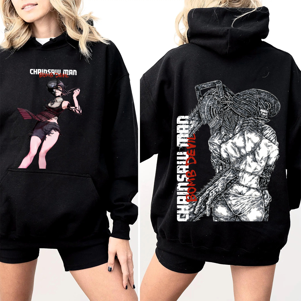 Zere x Denji Chainsaw Man Anime Double Printed Vintage T-shirt/Crewneck/Hoodie