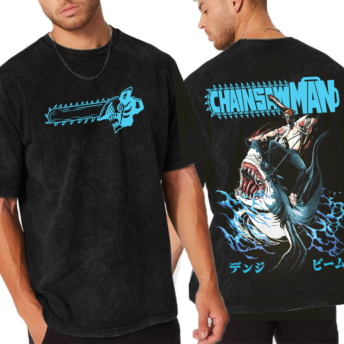 Denji,Chainsaw Man Vintage Oversized T-shirt/Crewneck/Hoodie