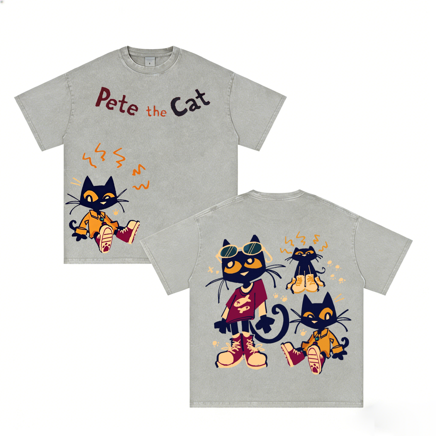 Pete the Cat Vintage  Unisex Washed T-Shirt
