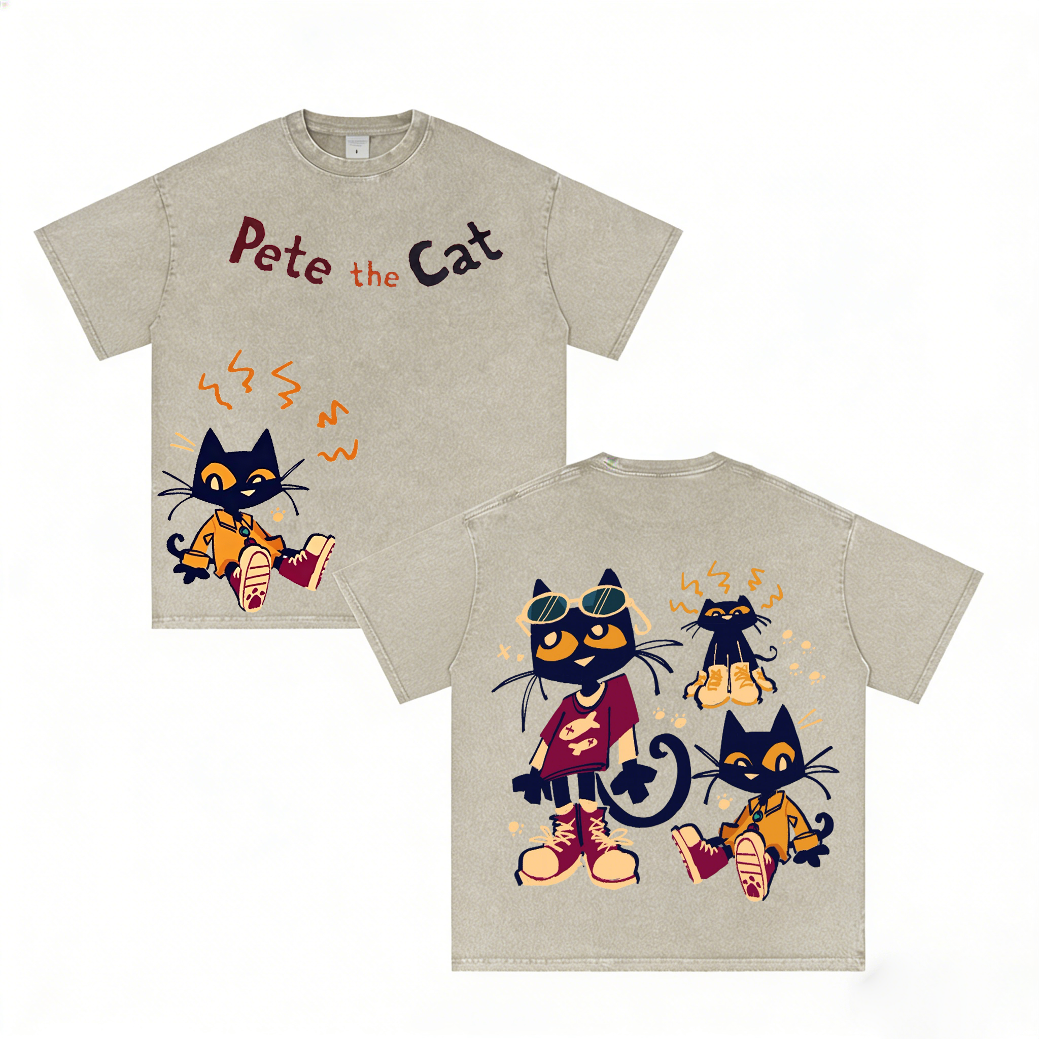 Pete the Cat Vintage  Unisex Washed T-Shirt