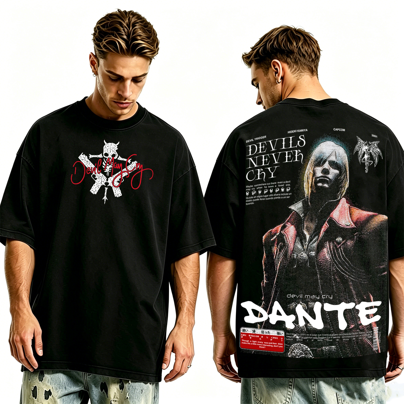 Dante — Devil May Cry Vintage Washed T-shirt/Crewneck/Hoodie