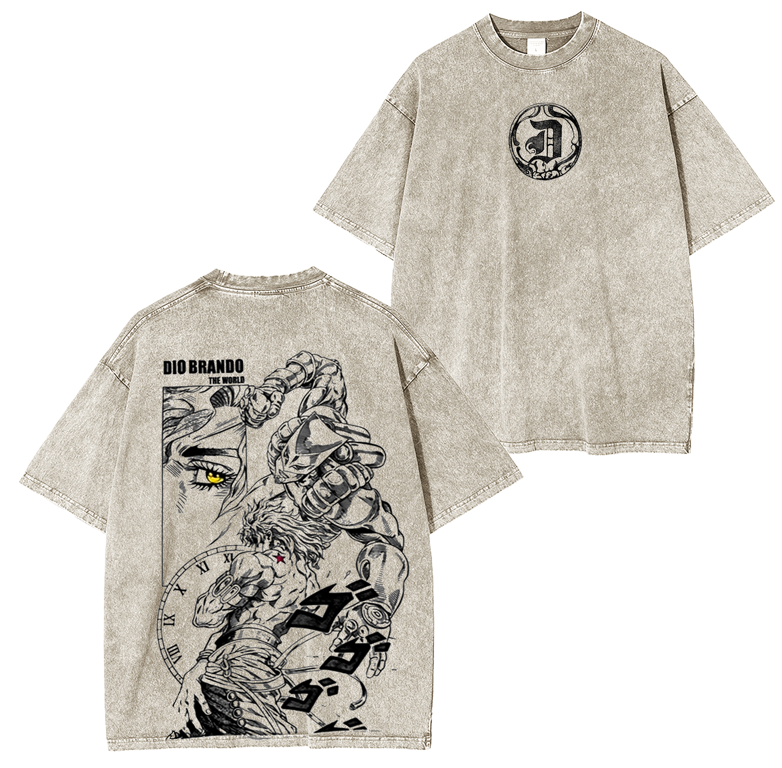 Dio Brando,Jojo Anime Unisex Washed T-Shirt