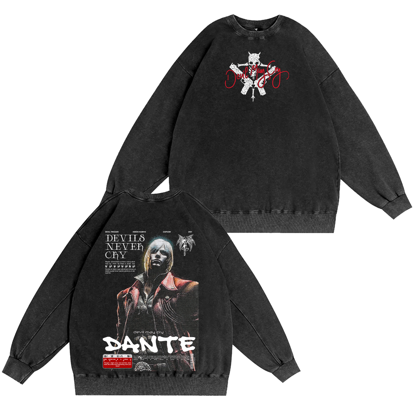 Dante — Devil May Cry Vintage Washed T-shirt/Crewneck/Hoodie