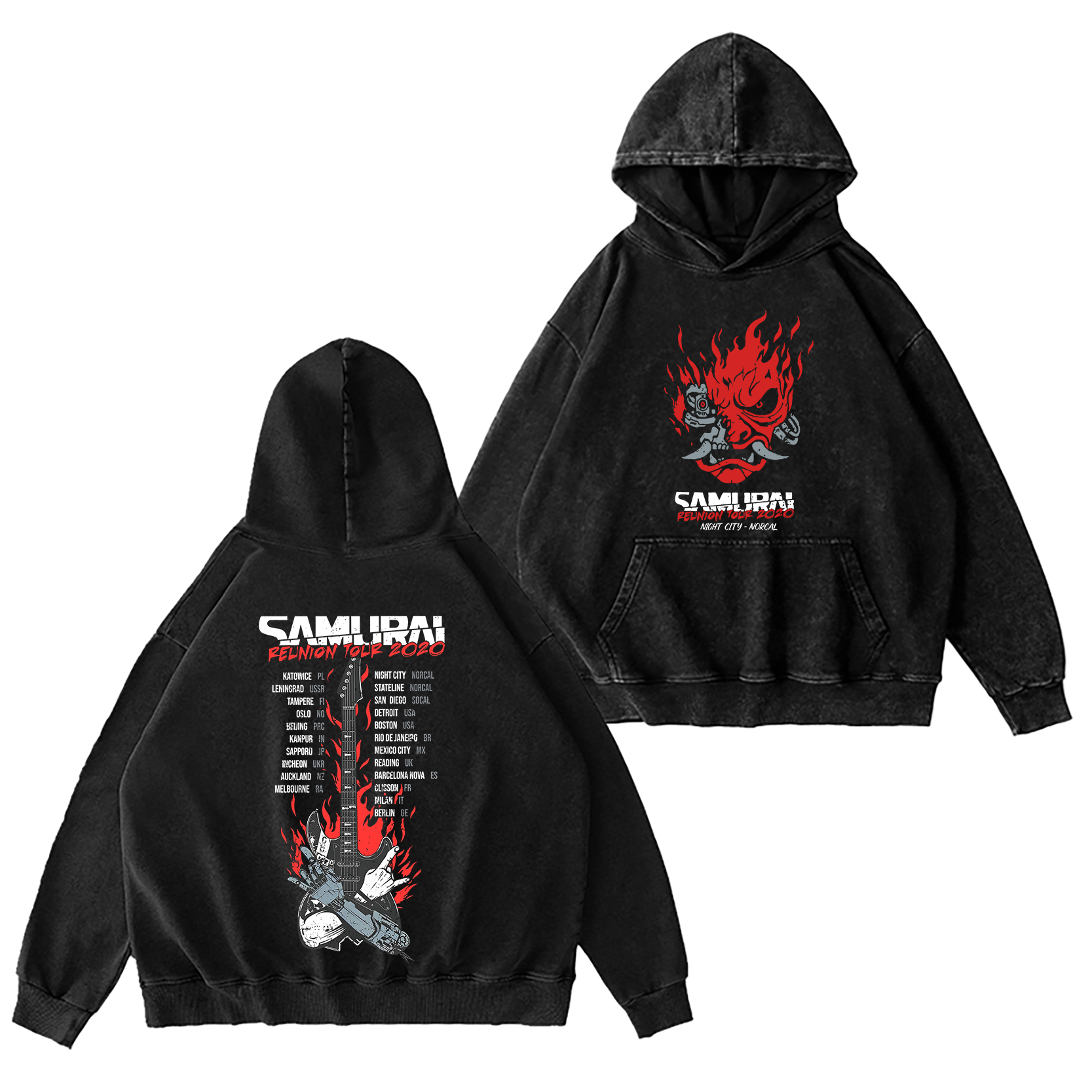 Samurai Reunion Tour Washed Unisex Hoodie
