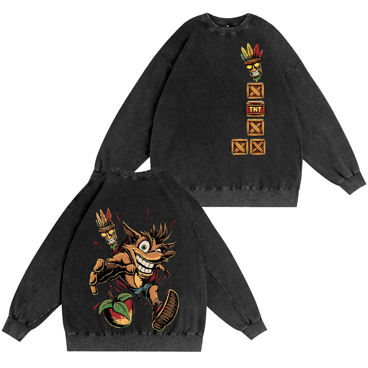 90s Crash Bandicoot Aku Oversized T-shirt/Crewneck/Hoodie