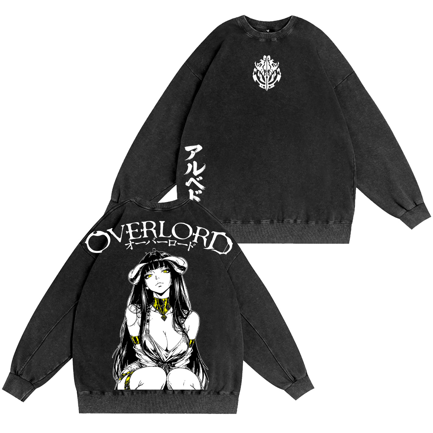 Retro Vintage Albedo Overlord Ver 2 Anime Unisex Washed T-Shirt