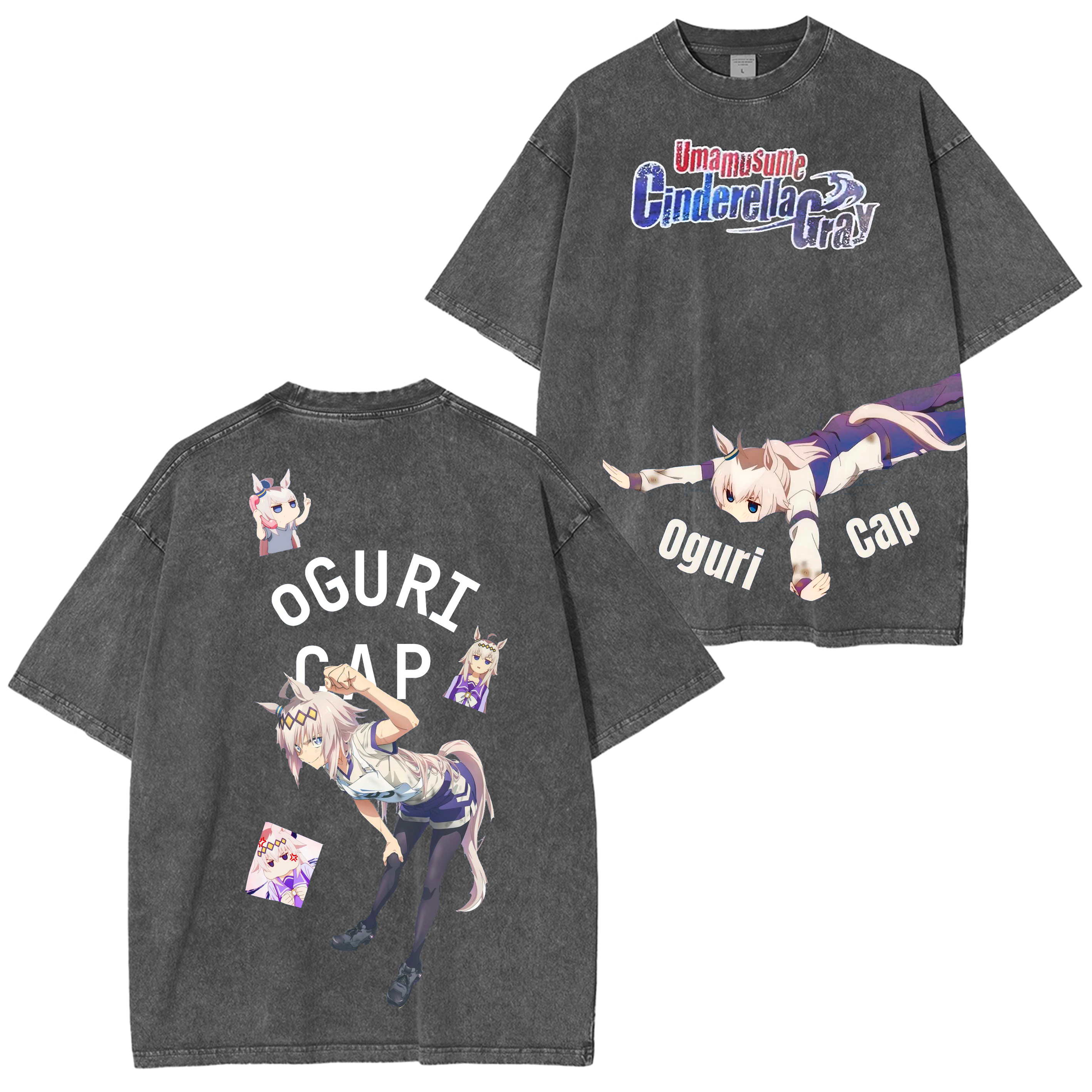 Oguri Cap Uma Musume Washed T-shirt/Crewneck/Hoodie