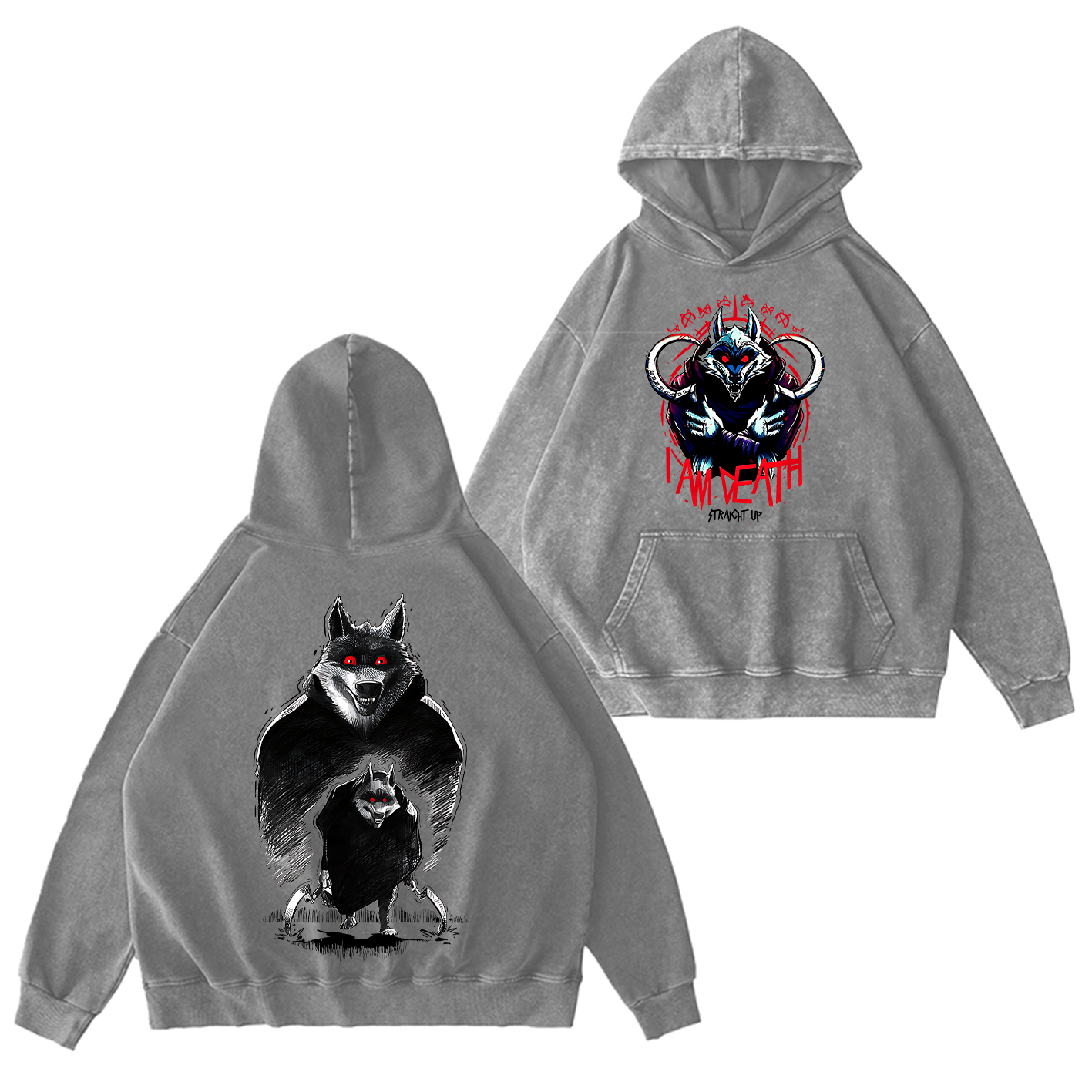 The Wolf Vintage Oversized T-shirt/Crewneck/Hoodie