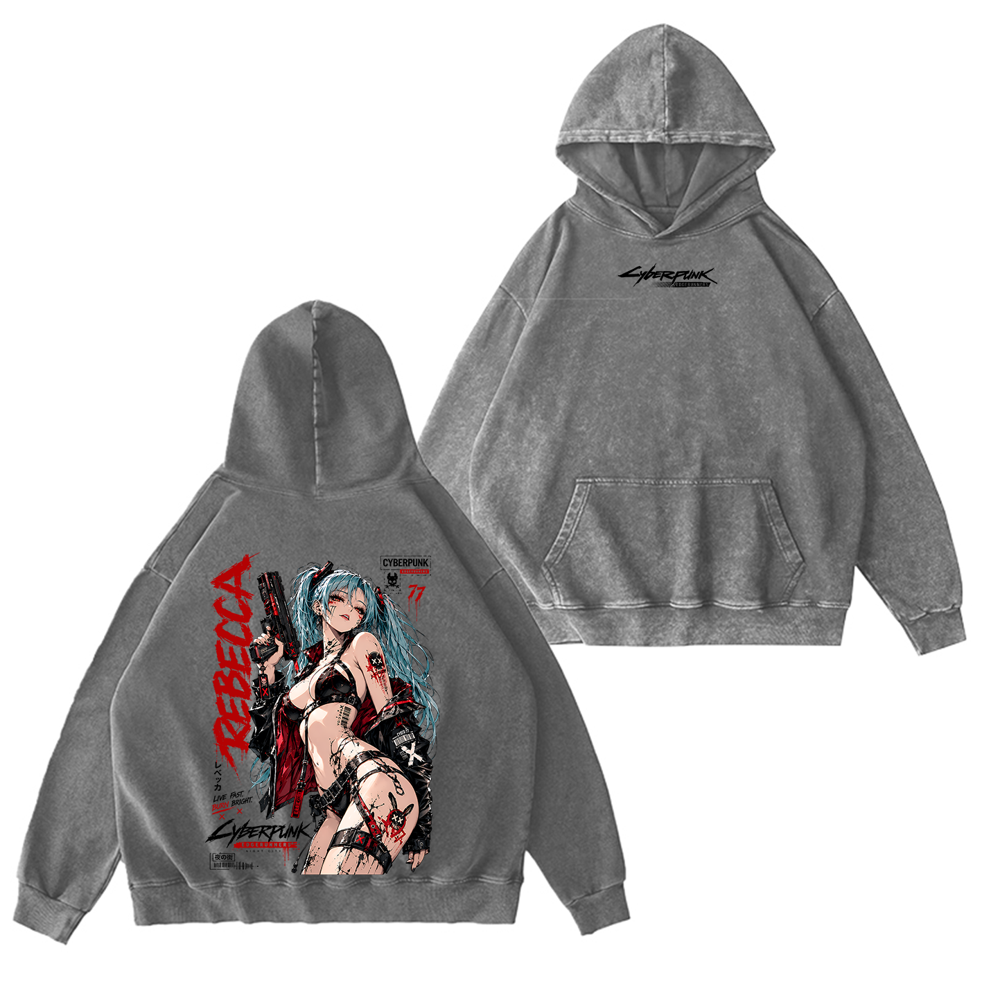 Rebecca⁠ ⁠Cyberpunk Edgerunners⁠ ⁠Oversized T-shirt/Crewneck/Hoodie