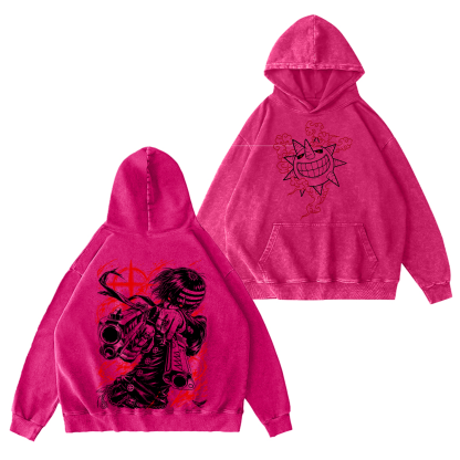Wholesale Washed Tee Soul Eater Death The Kid Oversized T-shirt/Crewneck/Hoodie