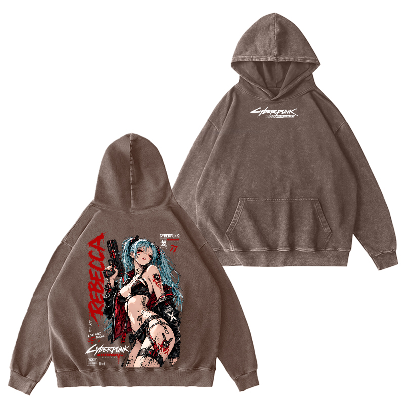 Rebecca⁠ ⁠Cyberpunk Edgerunners⁠ ⁠Oversized T-shirt/Crewneck/Hoodie