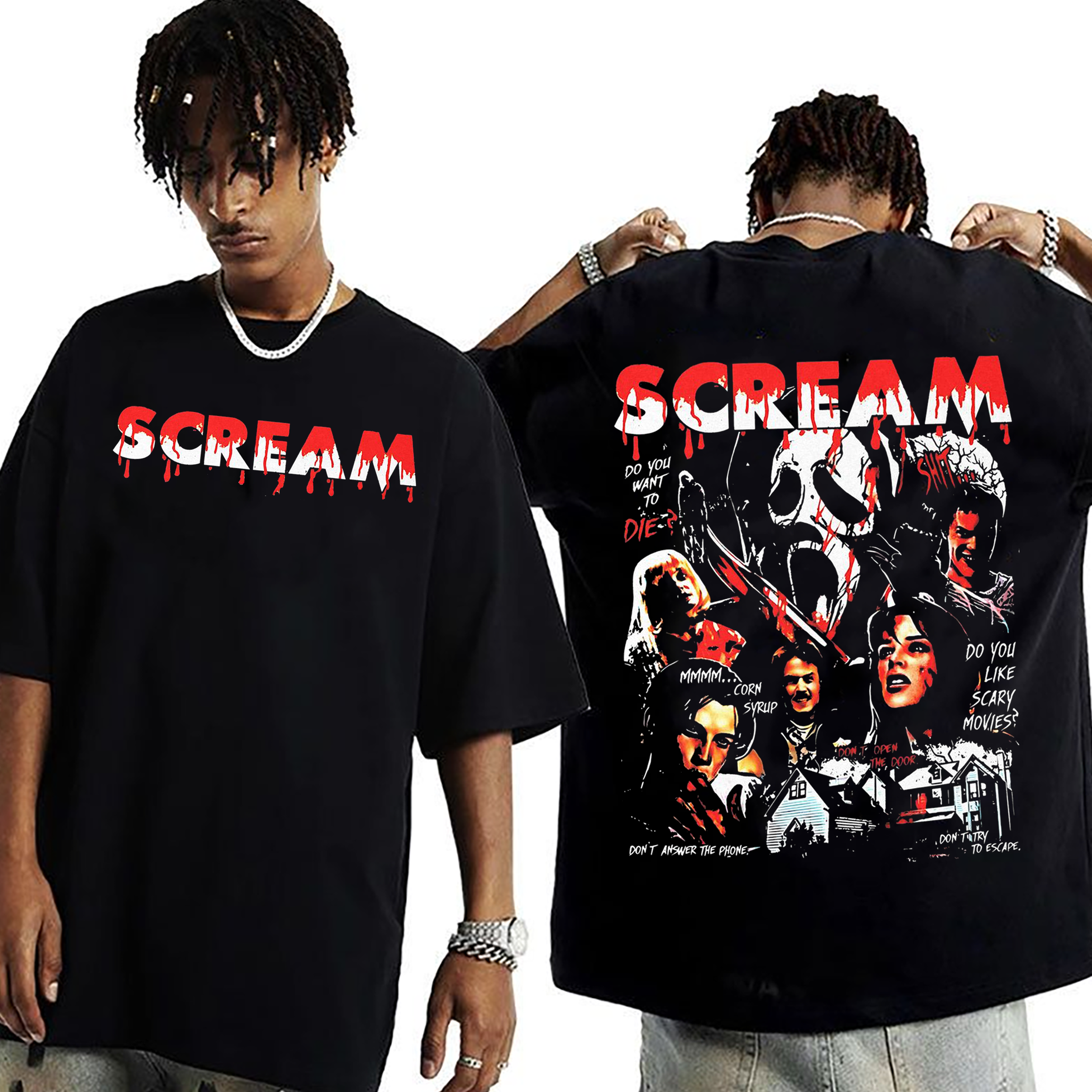 Retro 90S Scream Movie Oversized T-shirt/Crewneck/Hoodie