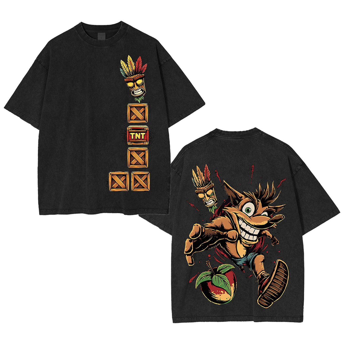 90s Crash Bandicoot Aku Oversized T-shirt/Crewneck/Hoodie