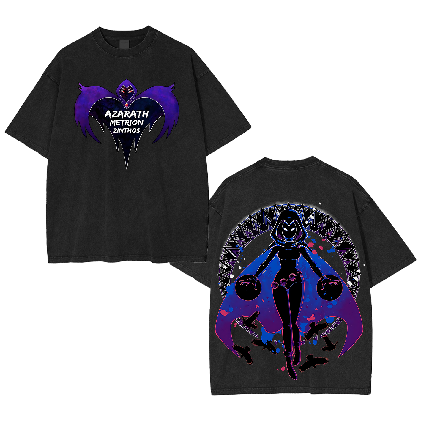 Raven Teen Titans Washed T-shirt/Crewneck/Hoodie