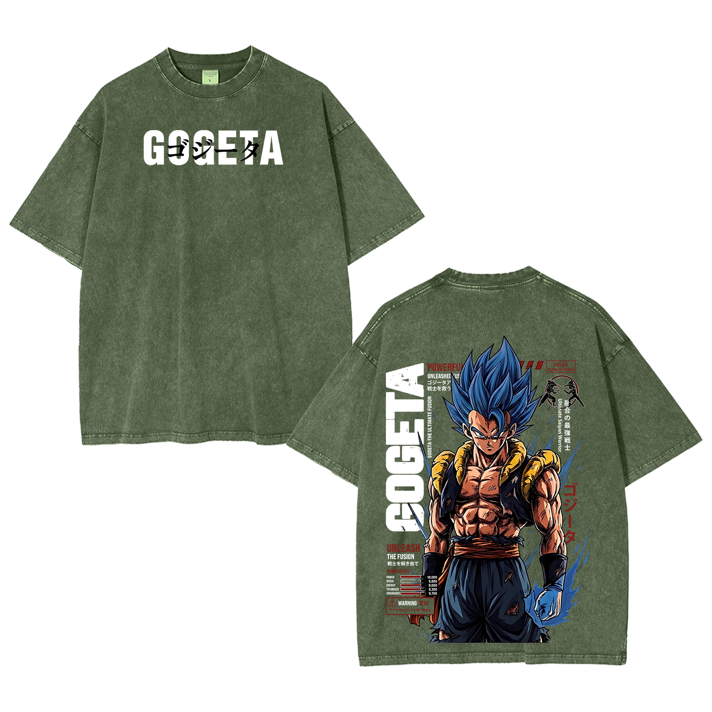 Gogeta Dragon Ball Unisex  Washed T-Shirt