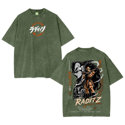 Raditz Dragon Ball Vintage Unisex  Washed T-Shirt