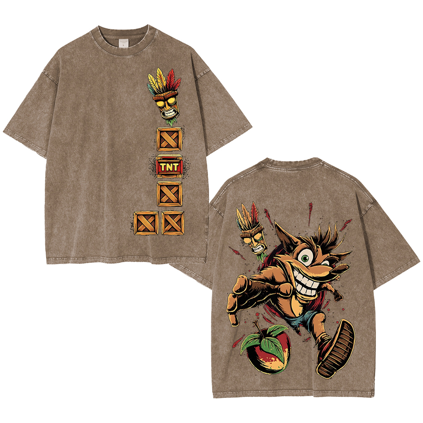 90s Crash Bandicoot Aku Oversized T-shirt/Crewneck/Hoodie