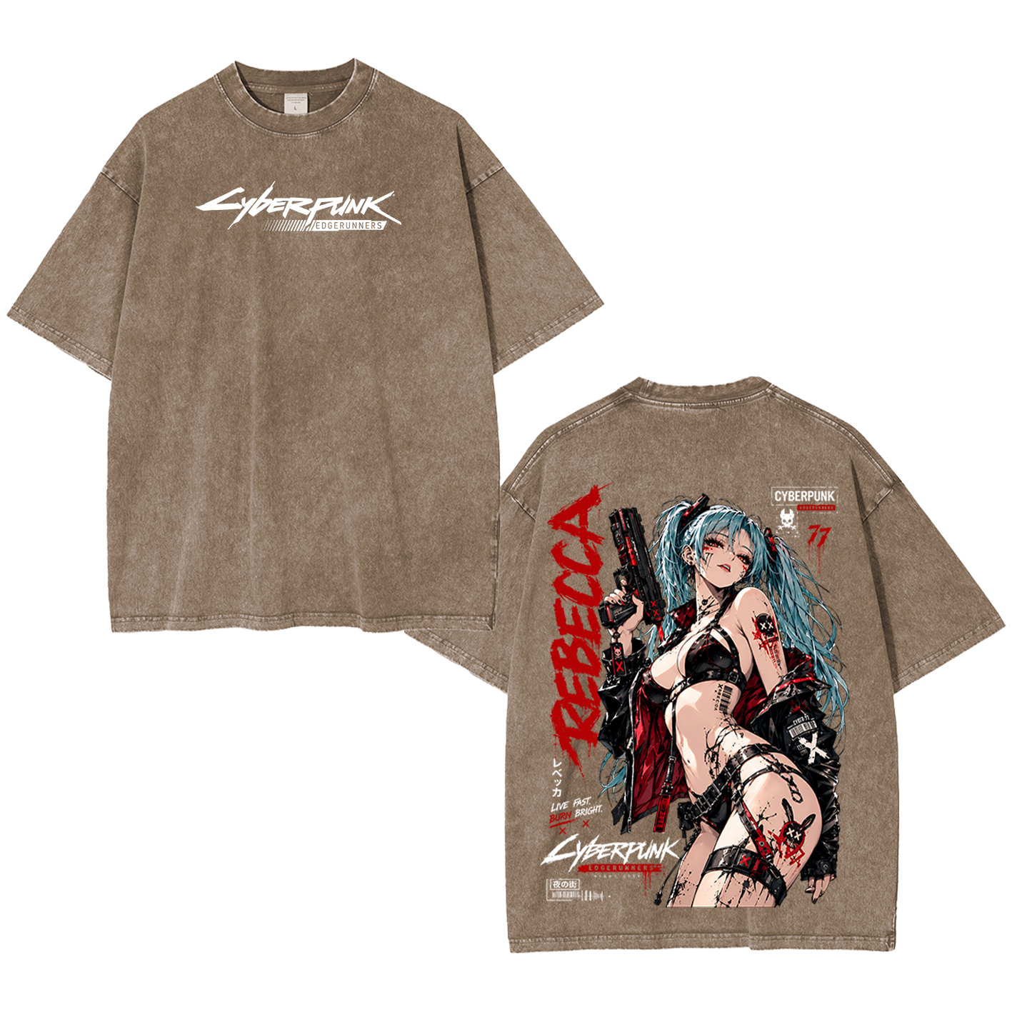 Rebecca⁠ ⁠Cyberpunk Edgerunners⁠ ⁠Oversized T-shirt/Crewneck/Hoodie