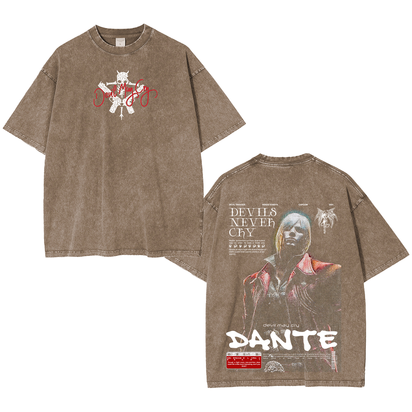 Dante — Devil May Cry Vintage Washed T-shirt/Crewneck/Hoodie