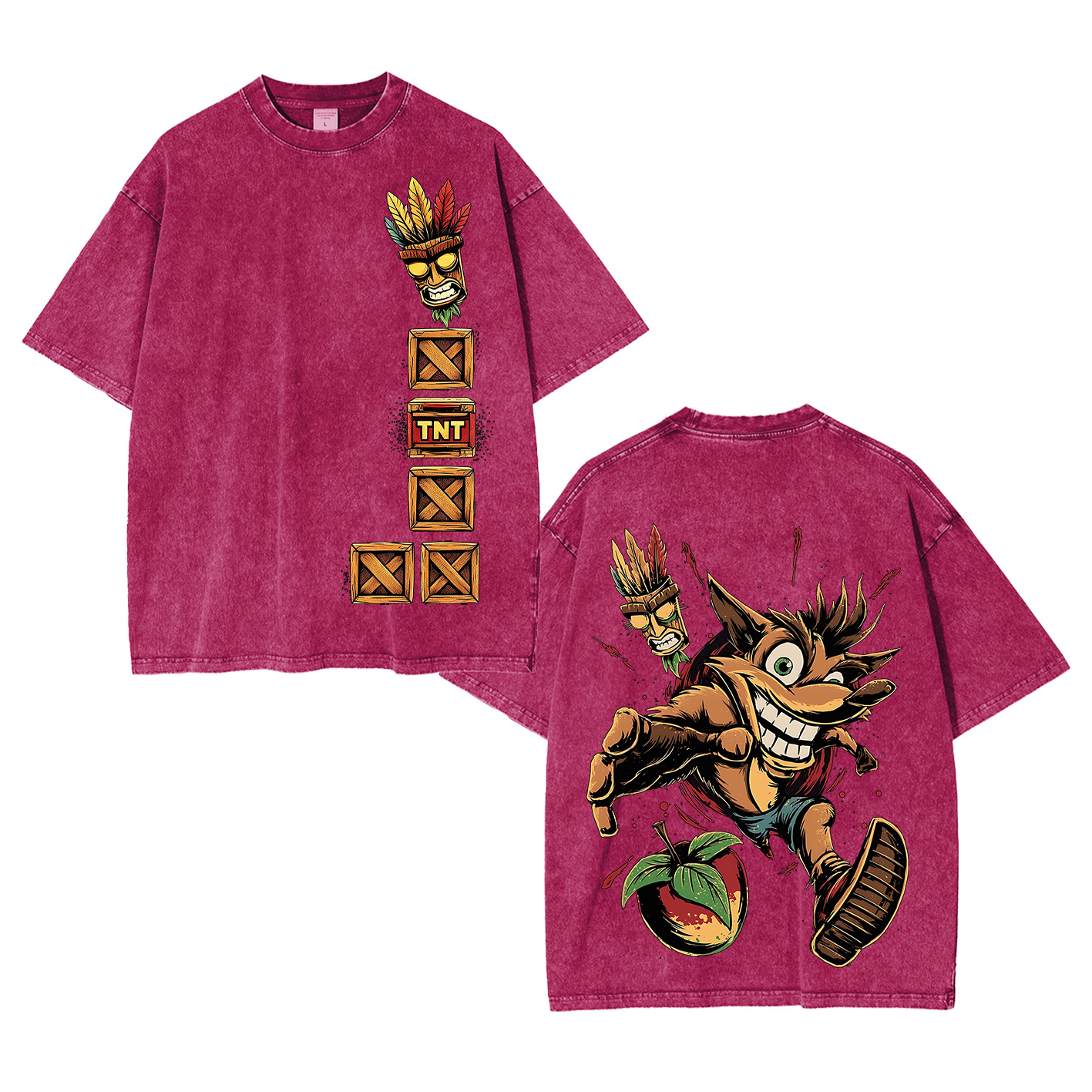 90s Crash Bandicoot Aku Oversized T-shirt/Crewneck/Hoodie
