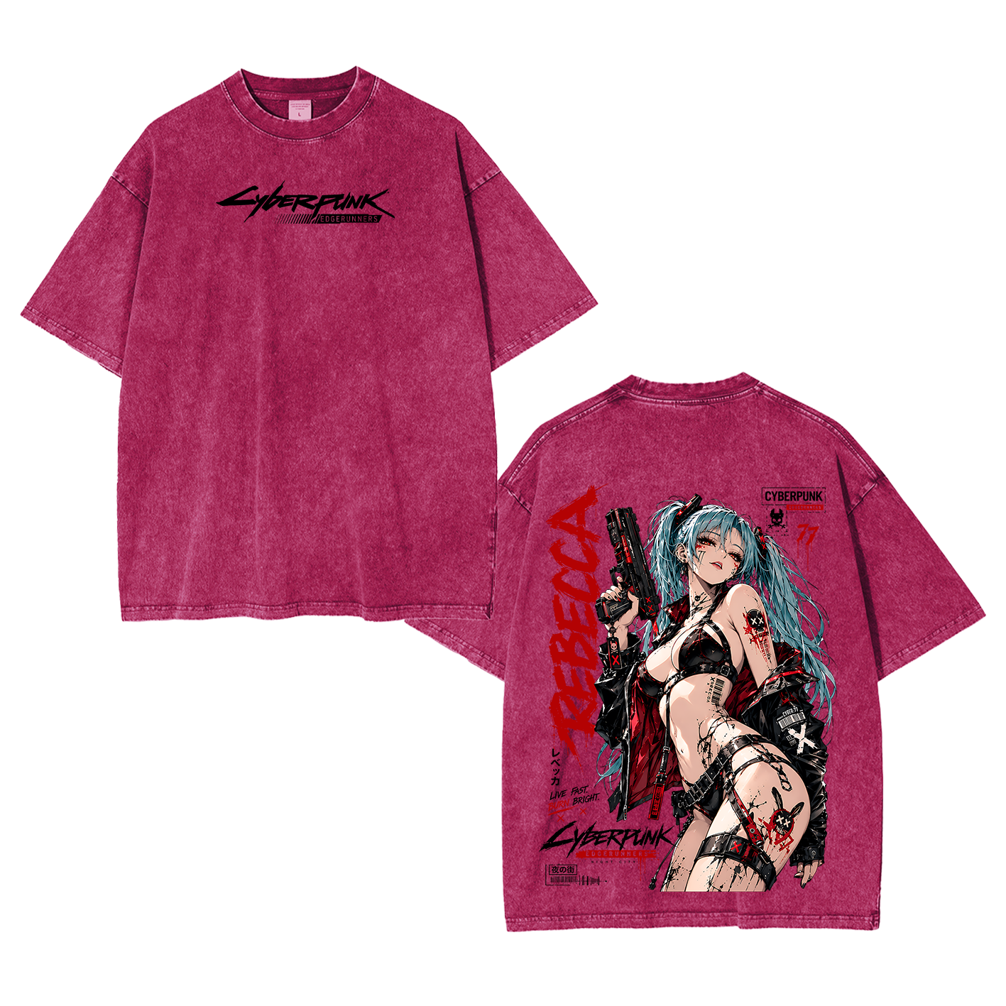 Rebecca⁠ ⁠Cyberpunk Edgerunners⁠ ⁠Oversized T-shirt/Crewneck/Hoodie