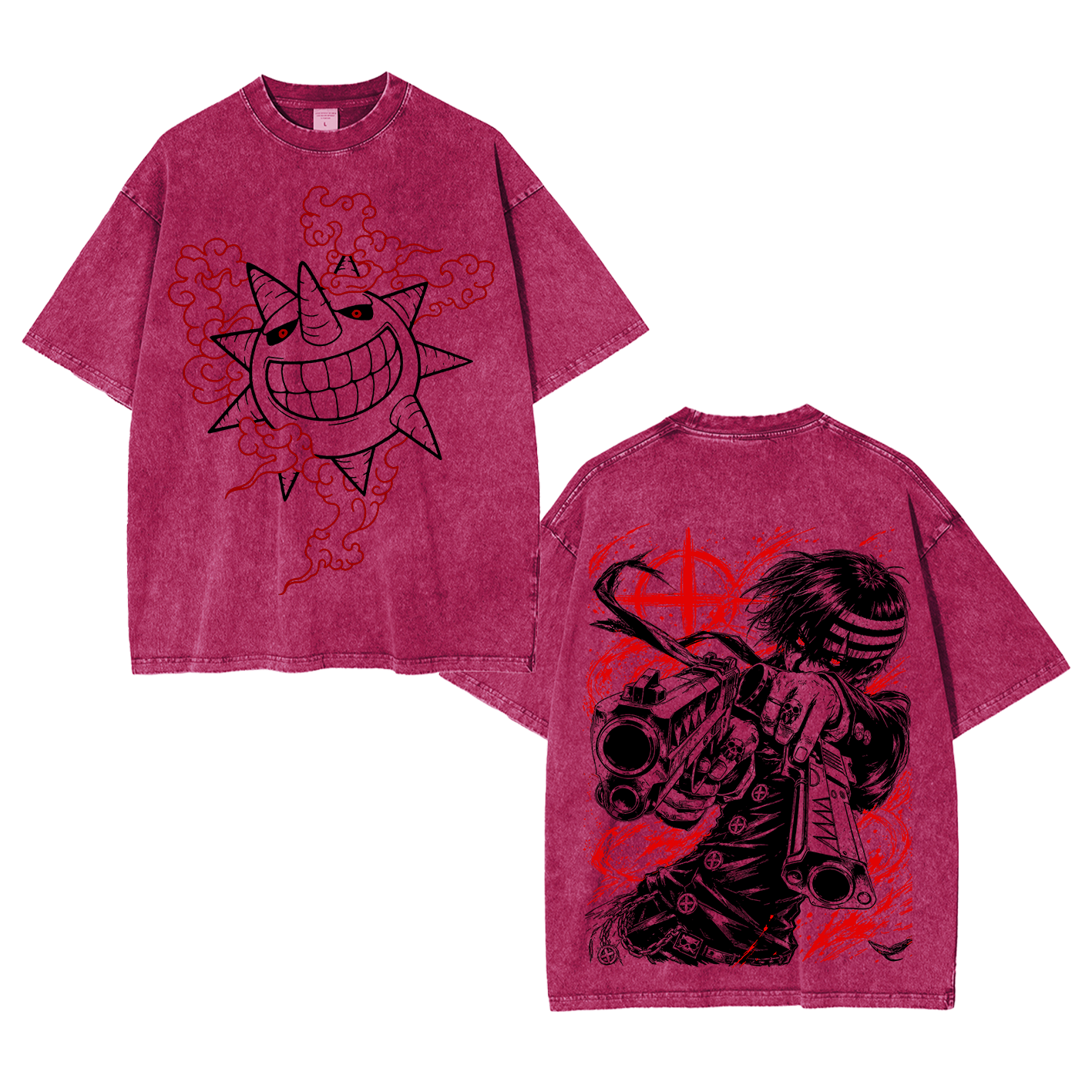 Wholesale Washed Tee Soul Eater Death The Kid Oversized T-shirt/Crewneck/Hoodie