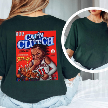 Cap'n clutch Jalen Brunson New York Knicks Graphic T-shirt