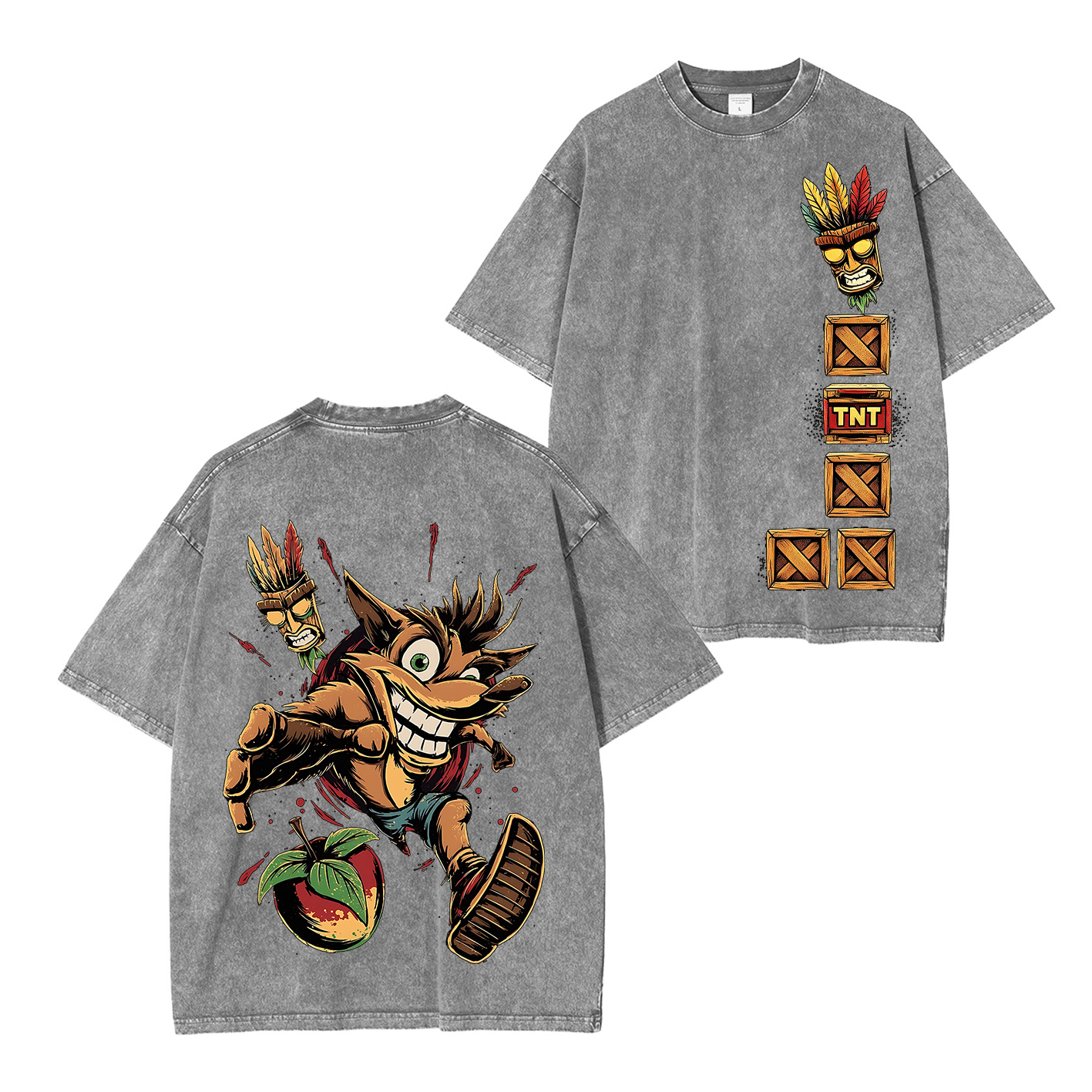 90s Crash Bandicoot Aku Oversized T-shirt/Crewneck/Hoodie