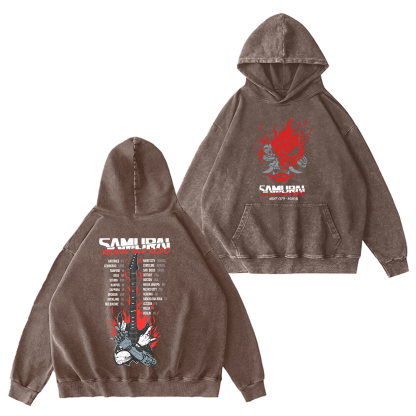 Samurai Reunion Tour Washed Unisex Hoodie