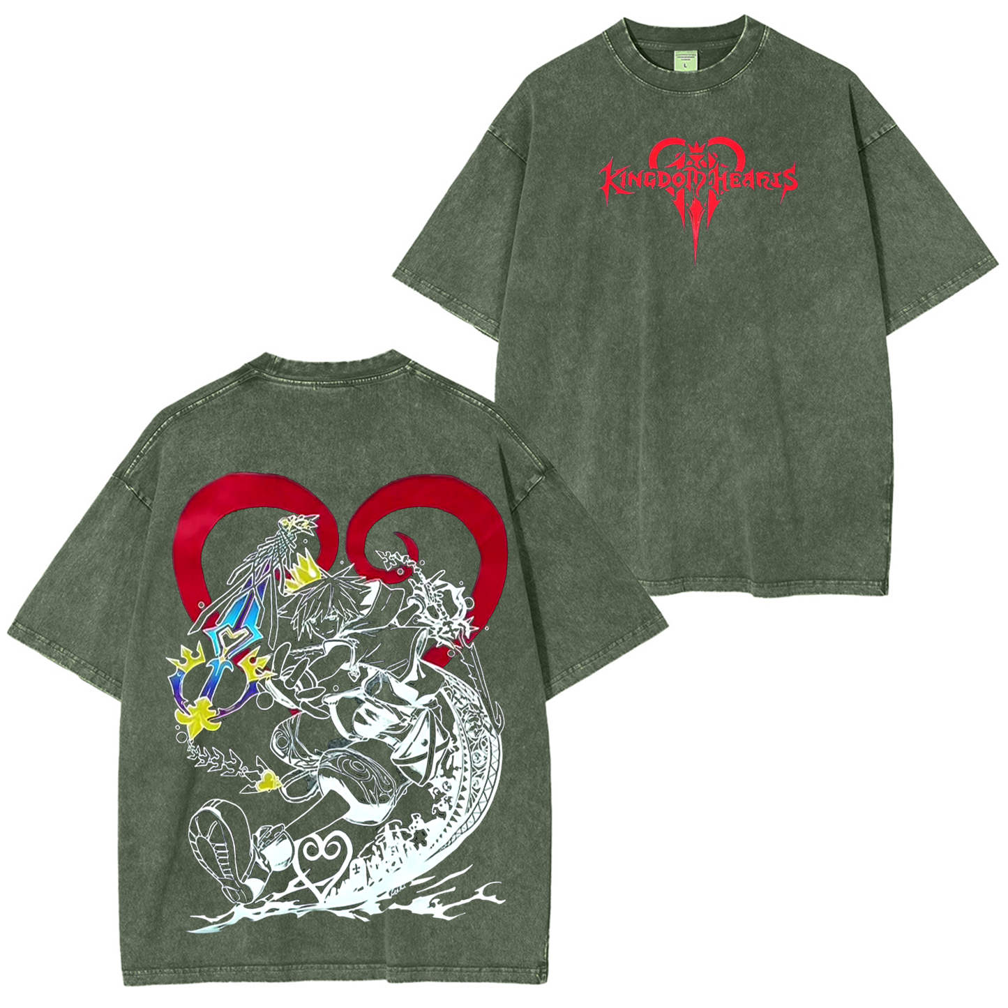 Kingdom Hearts Sora Unisex Washed T-Shirt