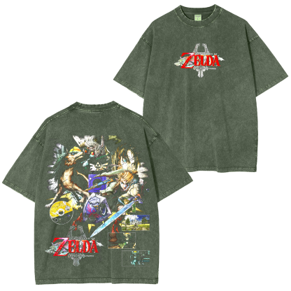 The Legend of Zelda Game Unisex Washed T-Shirt