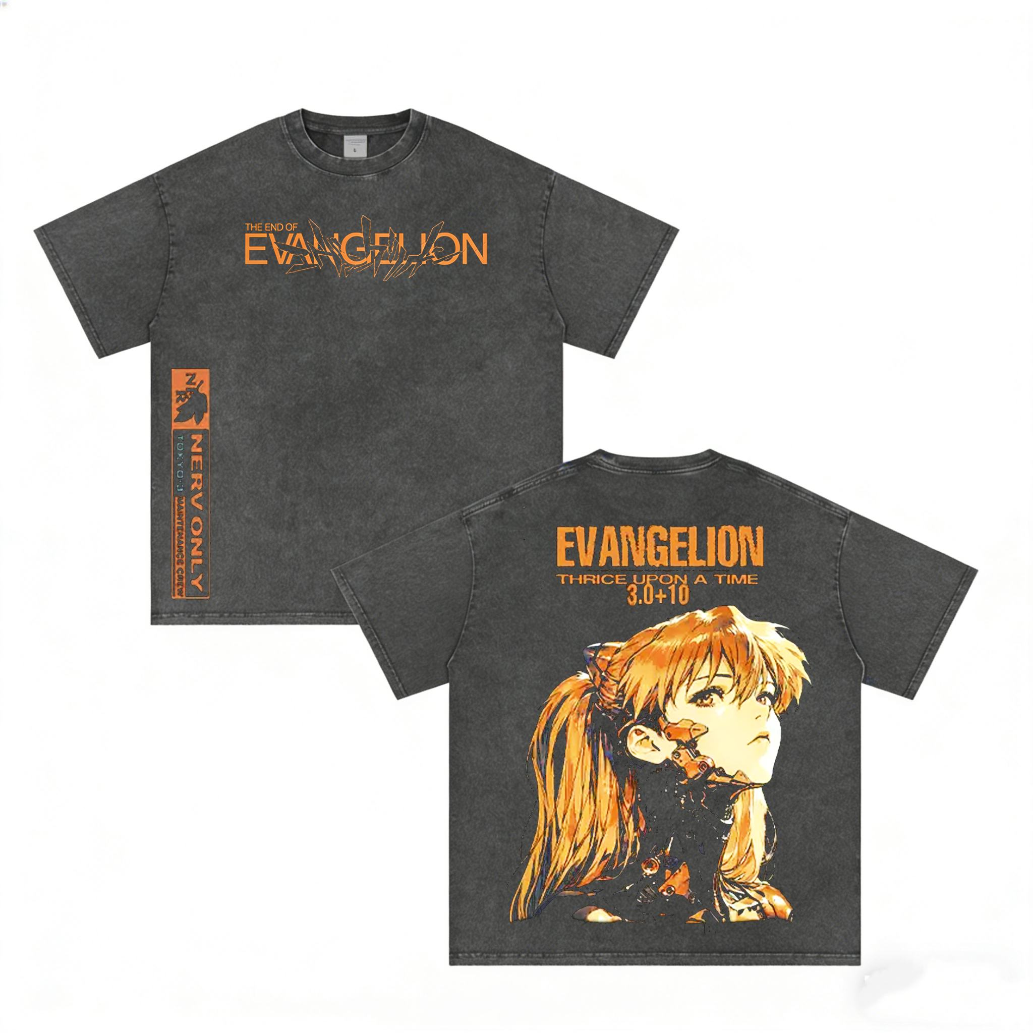 Asuka,Neon Genesis Evangelion Anime  Unisex Washed T-Shirt