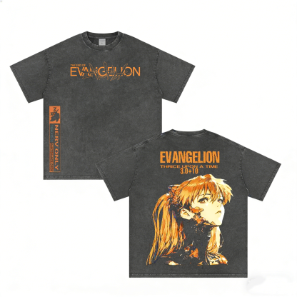 Asuka,Neon Genesis Evangelion Anime  Unisex Washed T-Shirt