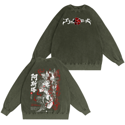 Black Clover Asta  Washed T-shirt/Crewneck/Hoodie