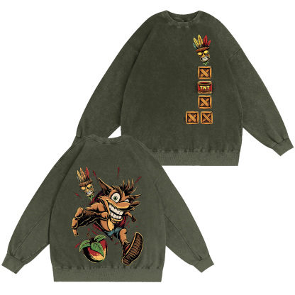 90s Crash Bandicoot Aku Oversized T-shirt/Crewneck/Hoodie