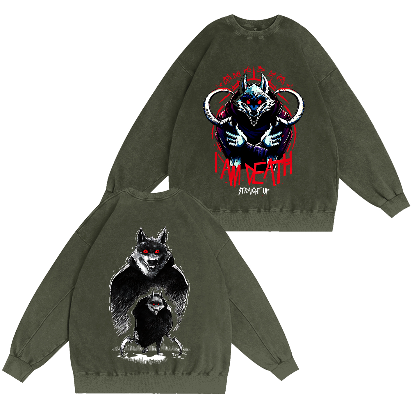 The Wolf Vintage Oversized T-shirt/Crewneck/Hoodie
