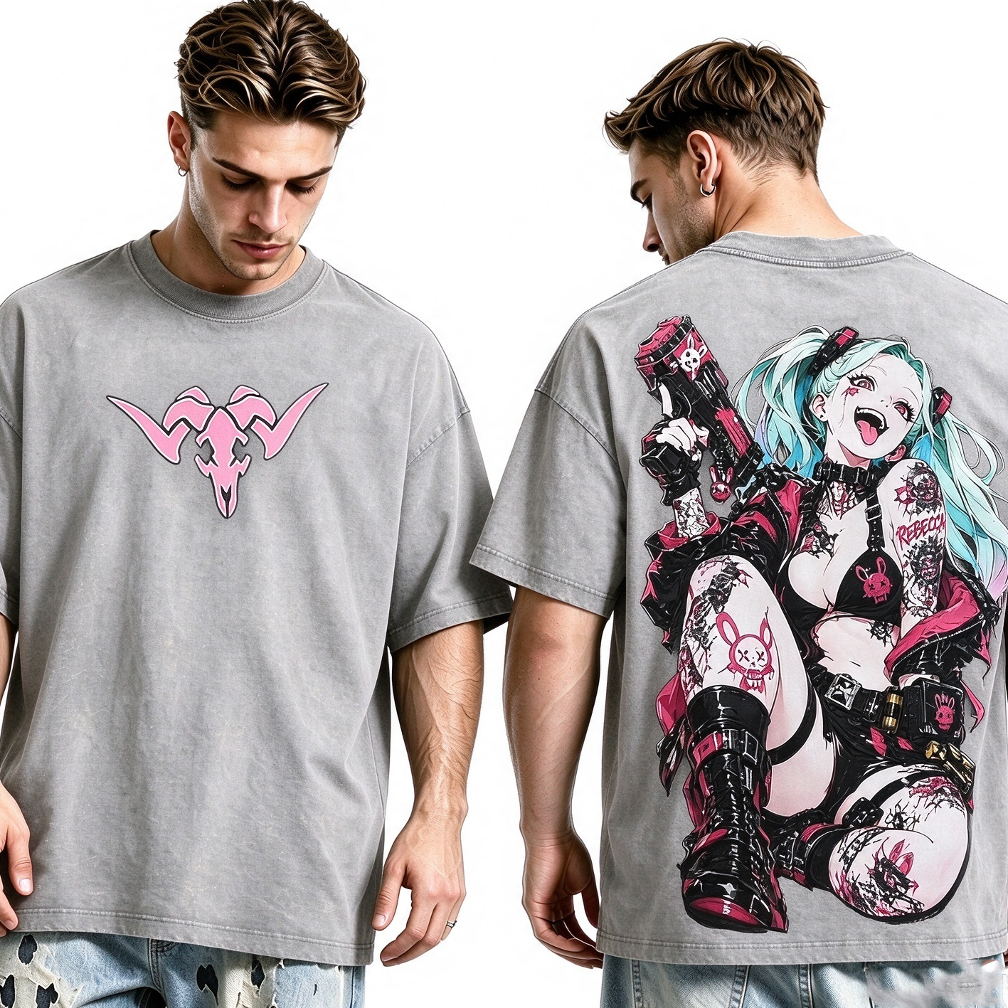 Rebecca Edgerunners Cyberpunk Anime Oversized T-shirt/Crewneck/Hoodie