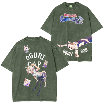 Oguri Cap Uma Musume Washed T-shirt/Crewneck/Hoodie