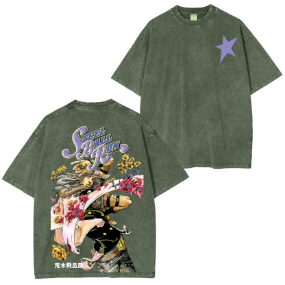 Steel Ball Run,Jojo Anime  Washed T-shirt/Crewneck/Hoodie