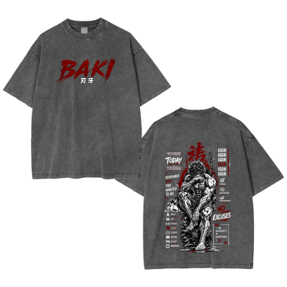 Baki Anime Vintage Oversized T-shirt/Crewneck/Hoodie
