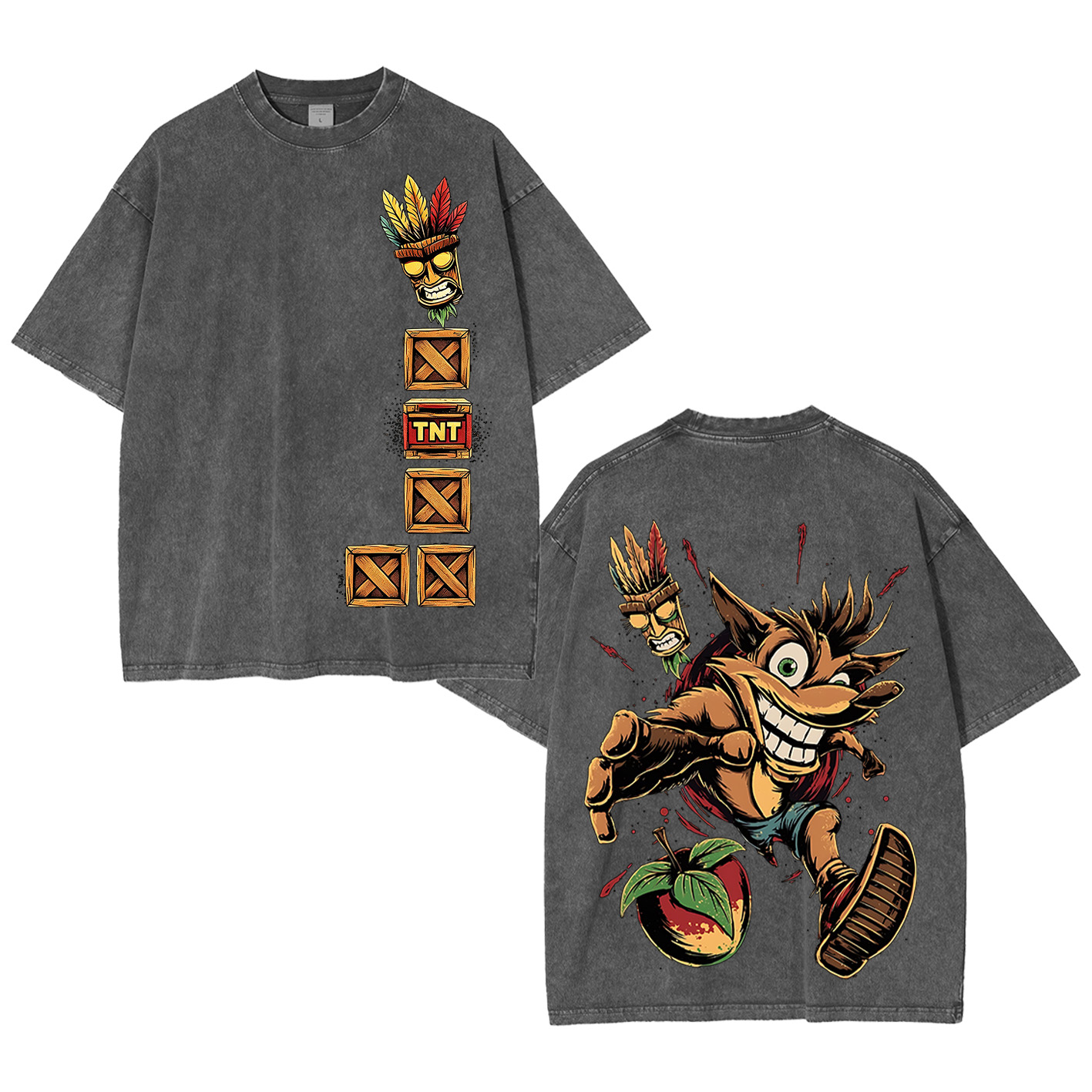 90s Crash Bandicoot Aku Oversized T-shirt/Crewneck/Hoodie