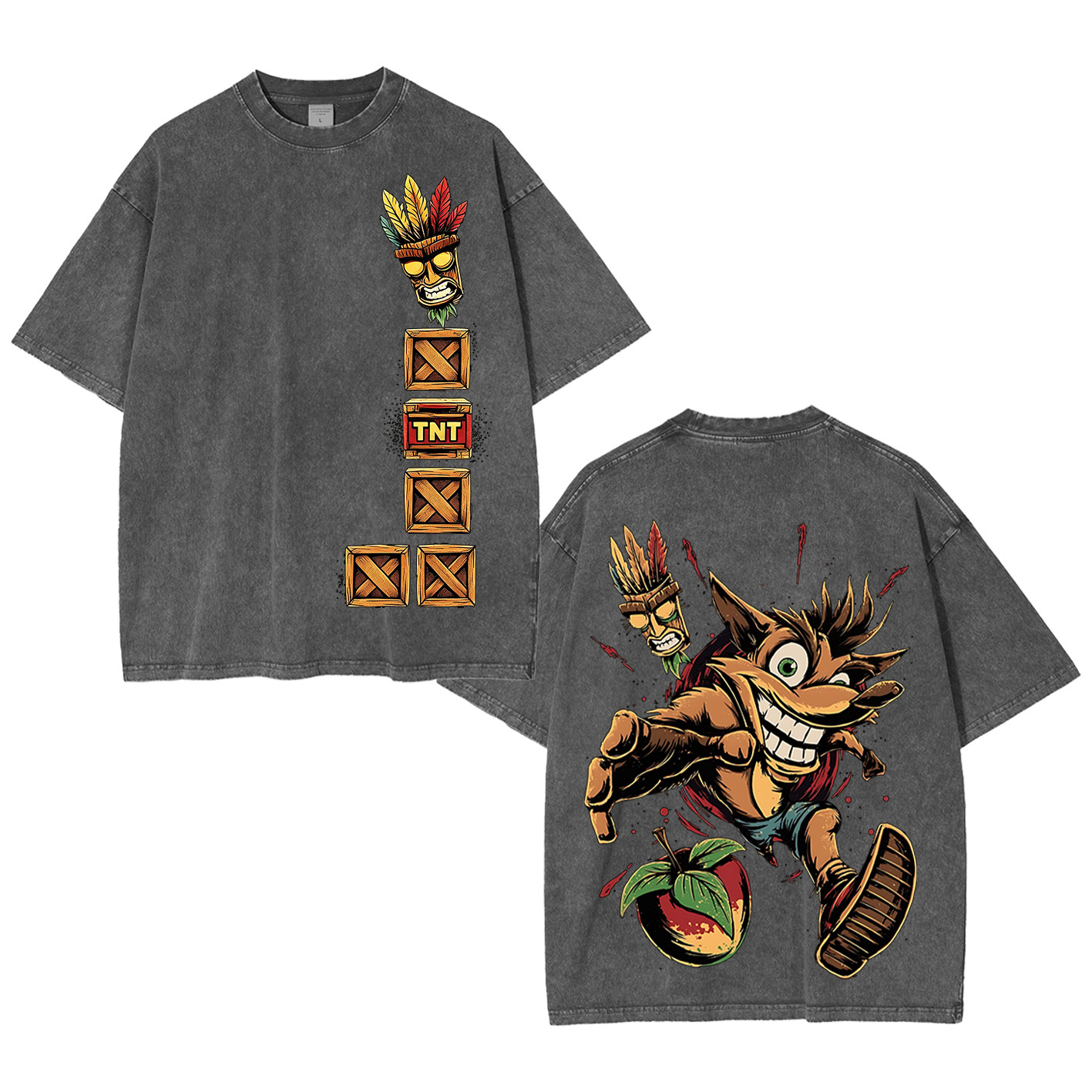 90s Crash Bandicoot Aku Oversized T-shirt/Crewneck/Hoodie