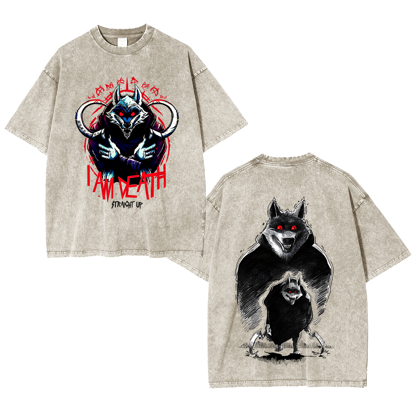 The Wolf Vintage Oversized T-shirt/Crewneck/Hoodie
