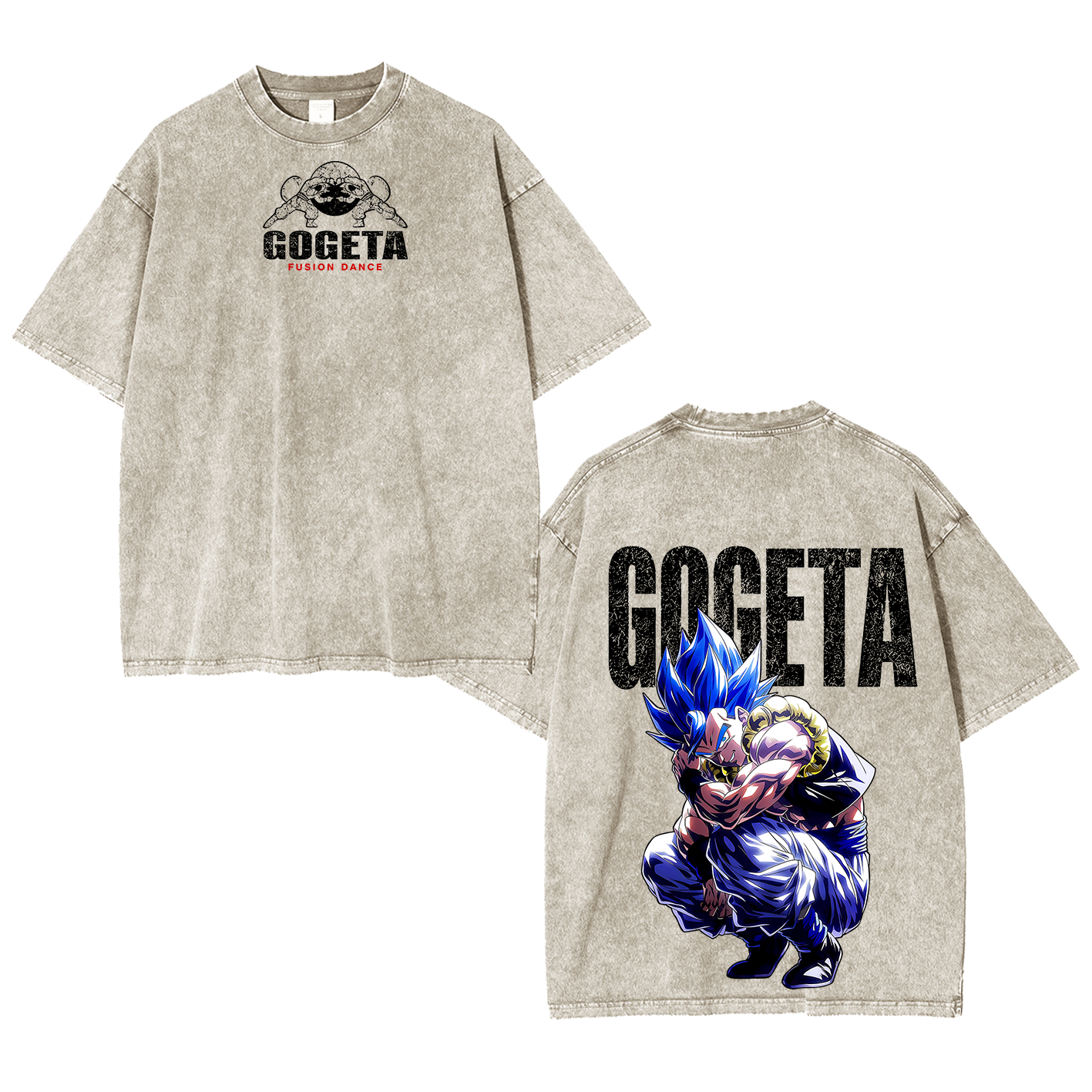 Gogeta Dragon Ball Vintage Unisex Washed T-Shirt