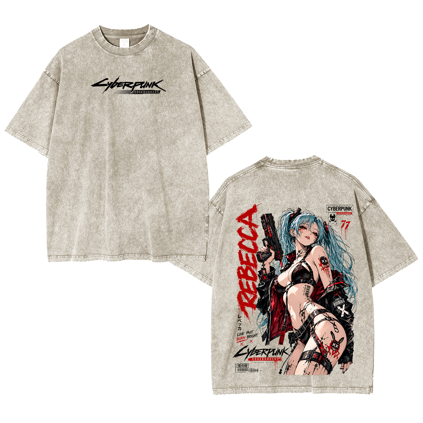 Rebecca⁠ ⁠Cyberpunk Edgerunners⁠ ⁠Oversized T-shirt/Crewneck/Hoodie