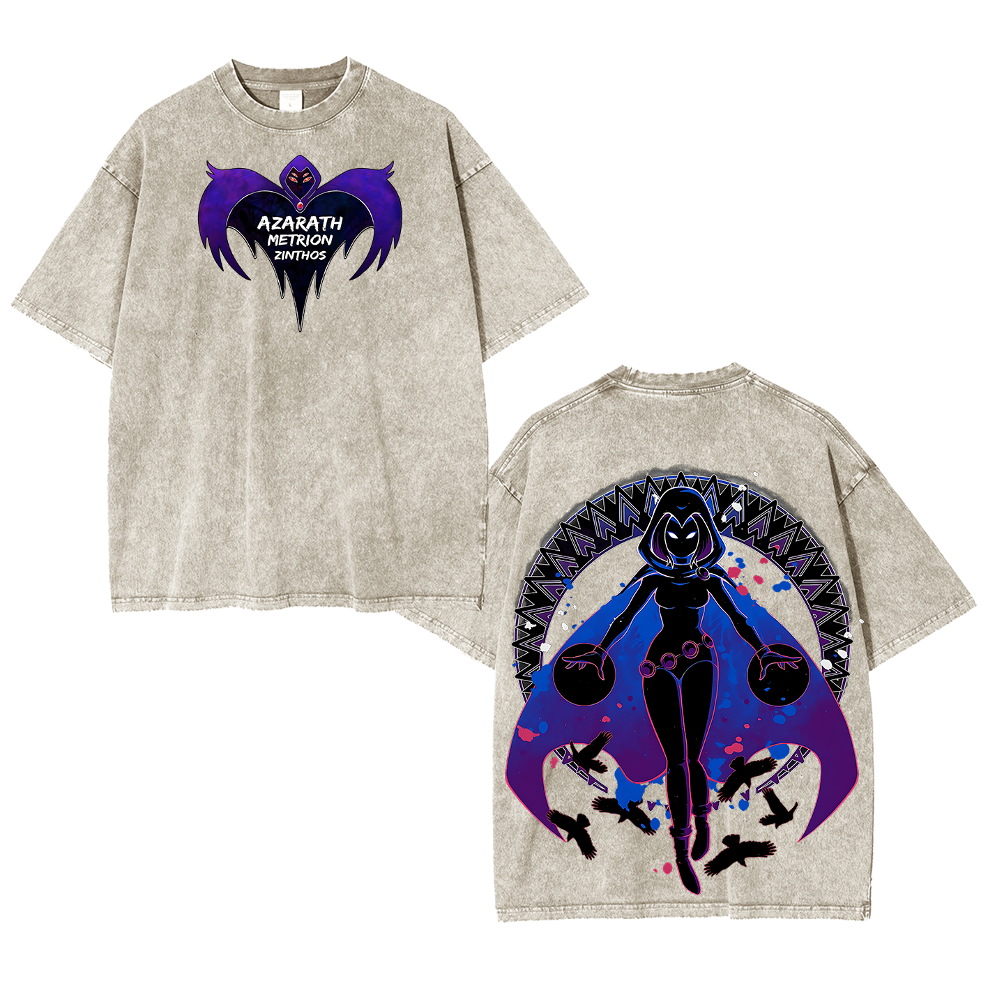 Raven Teen Titans Washed T-shirt/Crewneck/Hoodie