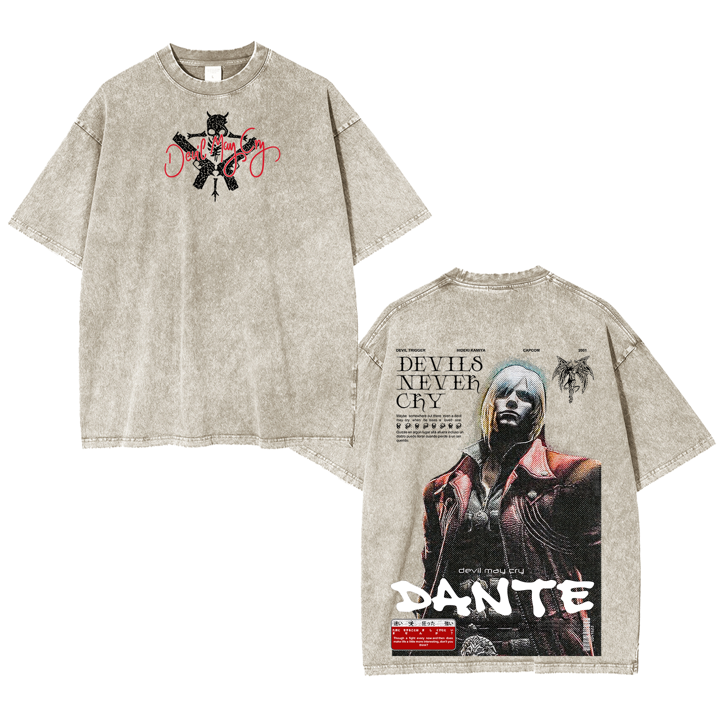 Dante — Devil May Cry Vintage Washed T-shirt/Crewneck/Hoodie