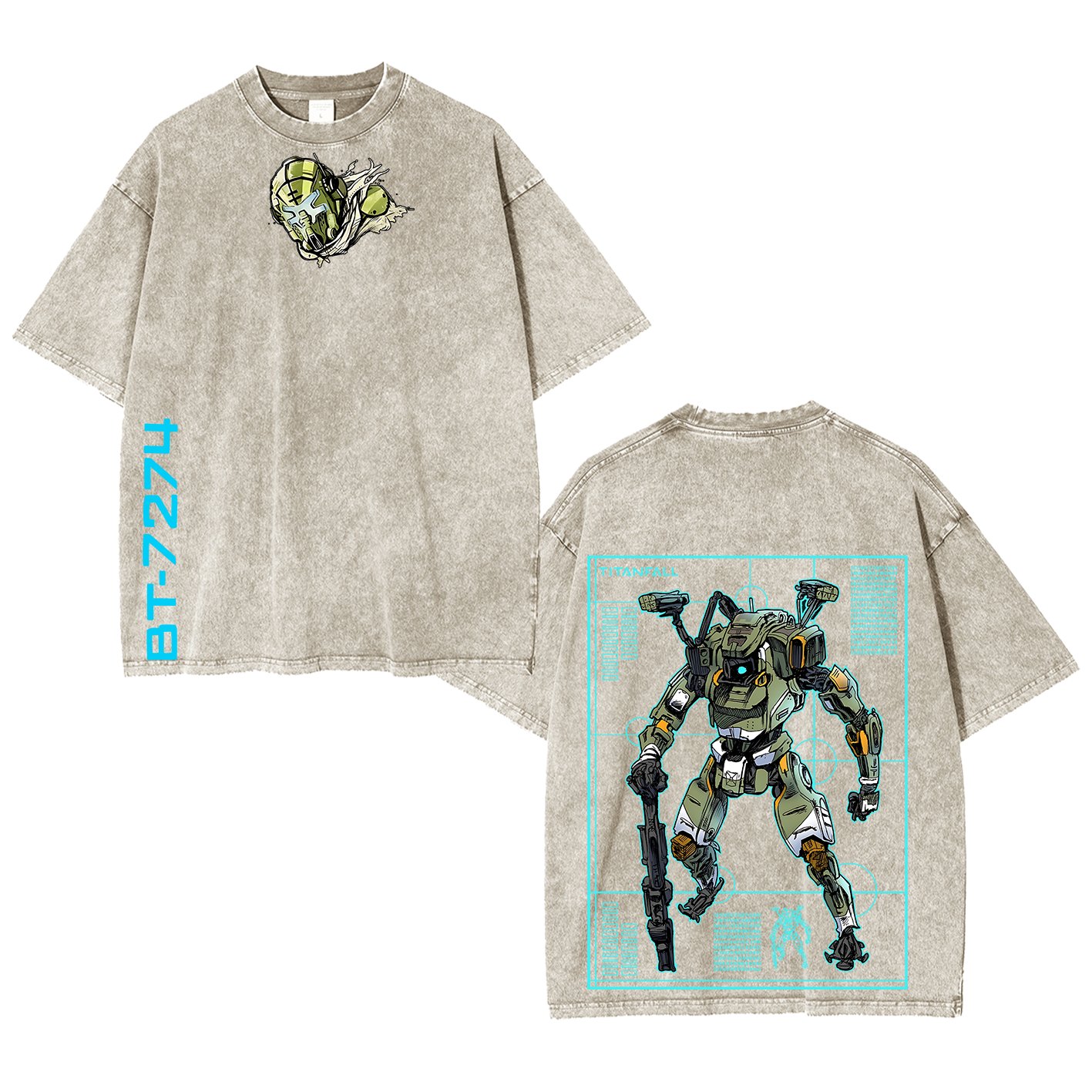 Titanfall BT Fanart Washed T-shirt/Crewneck/Hoodie
